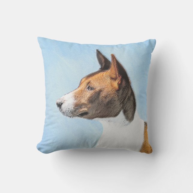 Coussin Peinture Basenji - Belle Art Original (Recto)