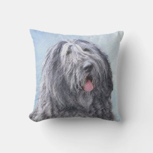 Coussin Peinture Bergamasco Sheepdog - Chien original mign