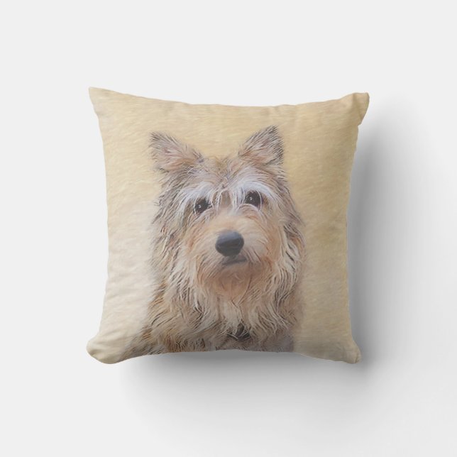 Coussin Peinture Berger Picard - Joli art original chien (Recto)