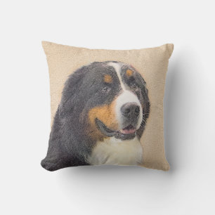 Coussin Peinture bernoise de chien de montagne - Art origi