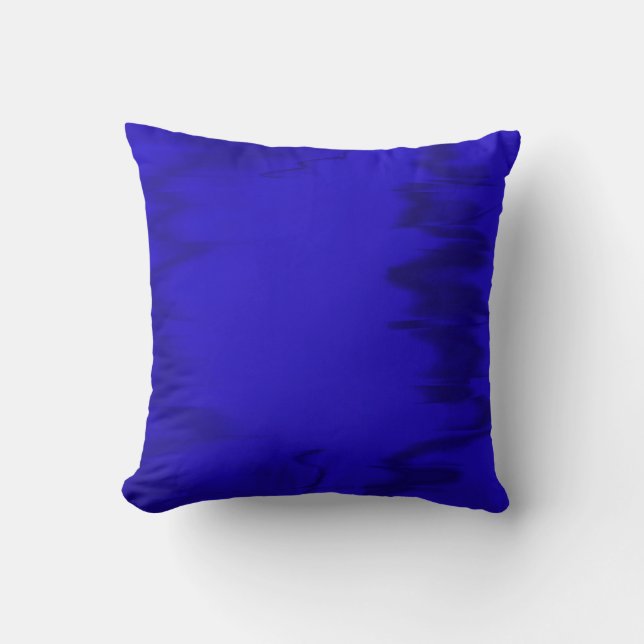 Coussin Peinture bleue Art Abstrait (Recto)