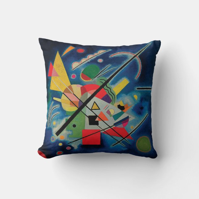 Coussin Peinture bleue par Wassily Kandinsky (Recto)