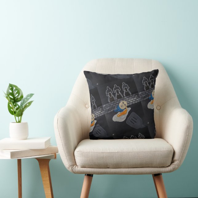 Coussin Peinture Broken Then Fried d'Alfred Fox (Chaise)