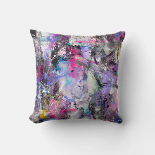 Coussin Peinture colorée Grungy Abstraite