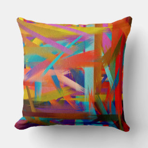 Coussin Peinture Couleur Splatter Brush Stroke #3