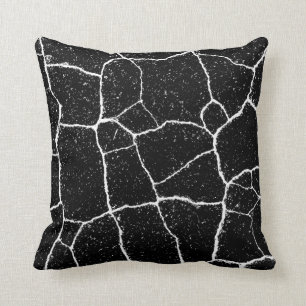 Coussin Peinture d'art Abstrait noir et blanc