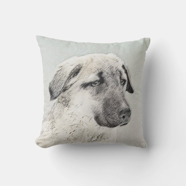 Coussin Peinture de berger anatolienne - Art original de c (Recto)