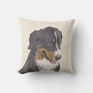 Coussin Peinture de Bouvier Bernois - Art de chien origina
