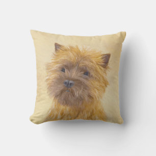 Coussin Peinture de Cairn Terrier - Art Original Mignon de