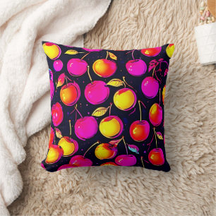 Coussin Peinture de chien de surf coloré