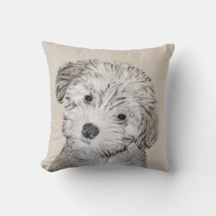 Coussin Peinture de Chien Havanais - Cute Original Chien A