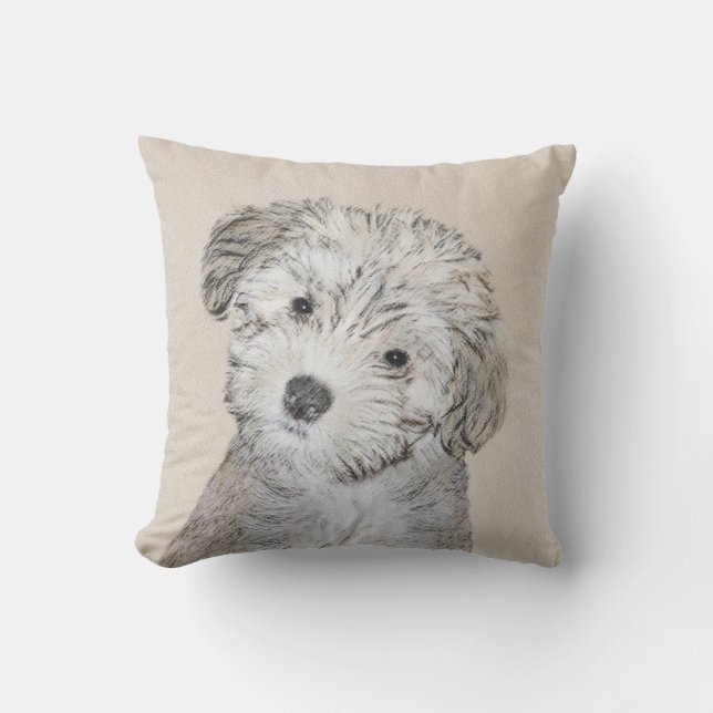 Coussin Peinture de Chien Havanais - Cute Original Chien A (Recto)