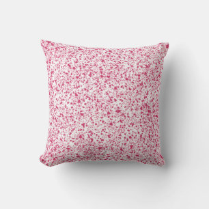 Coussin Peinture de coeur rose chaud, éclaboussée
