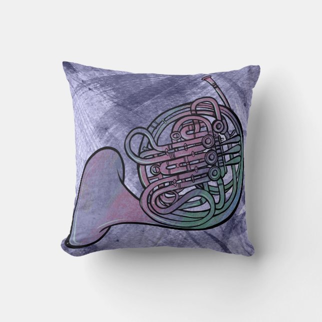 Coussin Peinture de cor d'harmonie Œuvre d'art Classe de g (Recto)