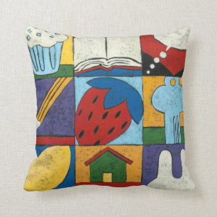 Coussin Peinture de divers objets par Chariklia Zarris