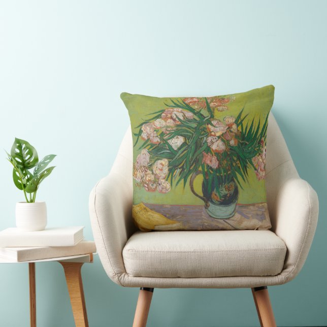 Coussin Peinture de fleur d'oléandre de Vincent Van Gogh (Chaise)