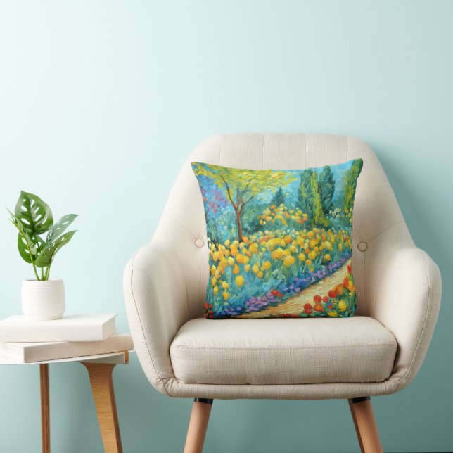 Coussin Peinture de jardin d'été (Chaise)