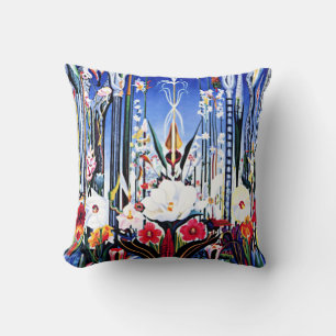 Coussin Peinture de Joseph Stella, Fleurs Italie