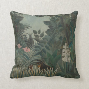 Coussin Peinture de la jungle tropicale artistique