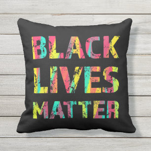 Coussin Peinture de la matière de la vie noire 01 Rappel