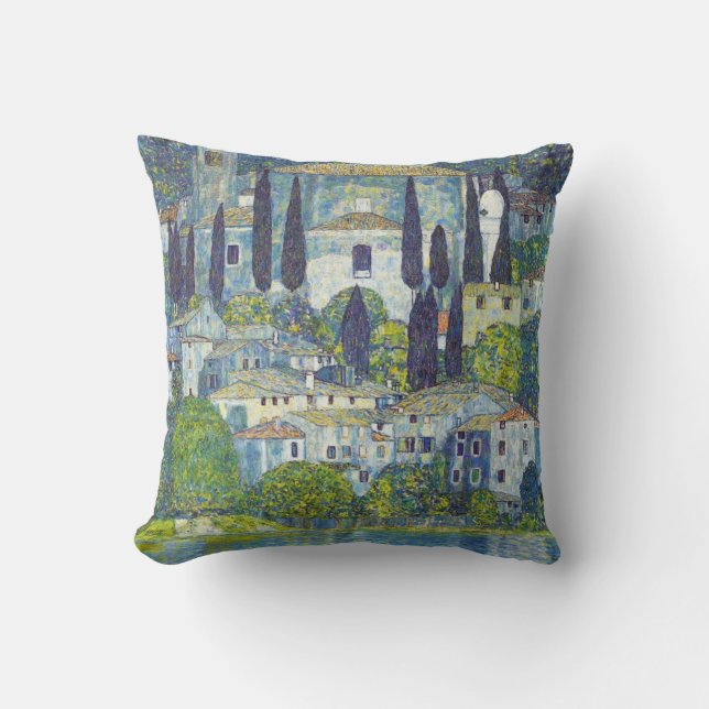 Coussin Peinture de la ville de Klimt (Recto)
