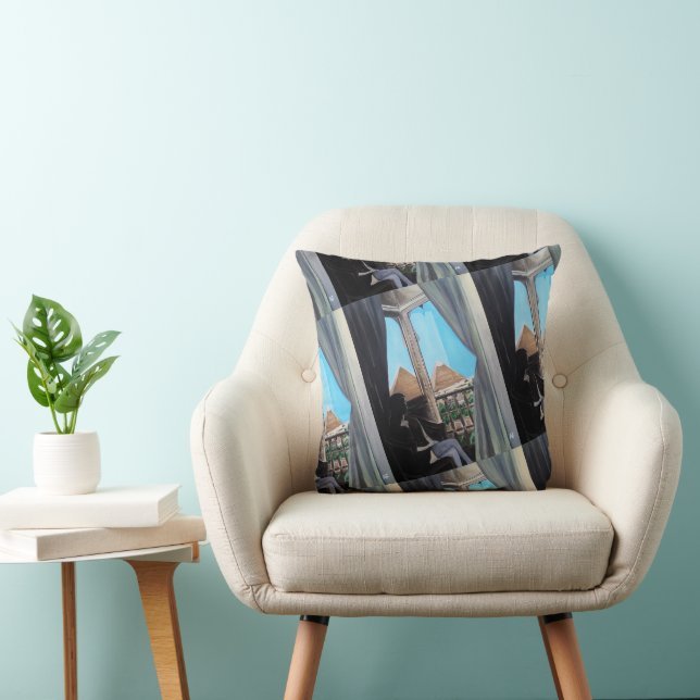 Coussin Peinture de l'hôtel Pyramisa par Alfred Fox (Chaise)