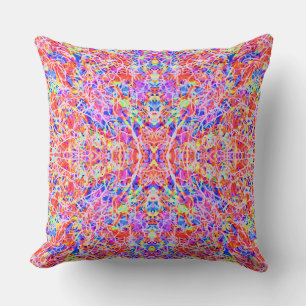 Coussin Peinture de lignes abstraites colorées mignonnes