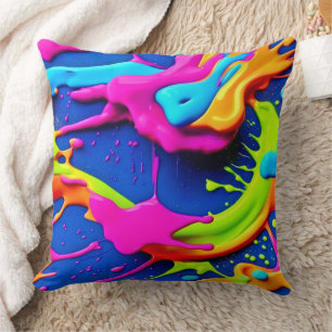 Coussin Peinture de néon