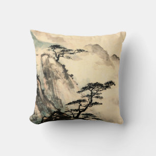 Coussin peinture de paysage chinois.chinois,peinture,japon