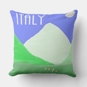Coussin peinture de paysage italie