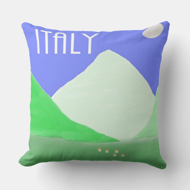 Coussin peinture de paysage italie (Recto)