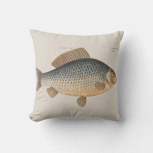 Coussin peinture de pêche de carpe dessin d'eau douce