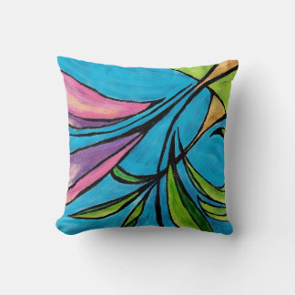 Coussin Peinture de plaisir d'été dans la cour arrière