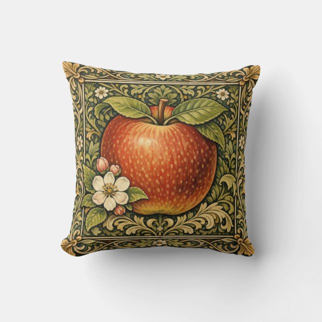 Coussin Peinture de pomme vintage  (Recto)