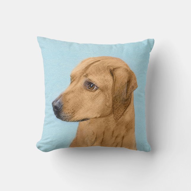Coussin Peinture de Ridgeback Rhodésien - Art Original de  (Recto)