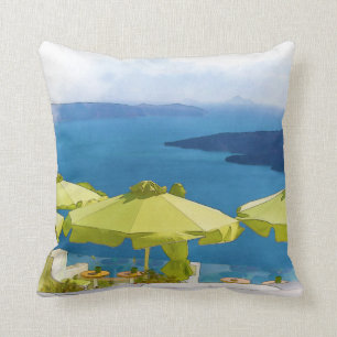 Coussin Peinture de Santorini Grèce