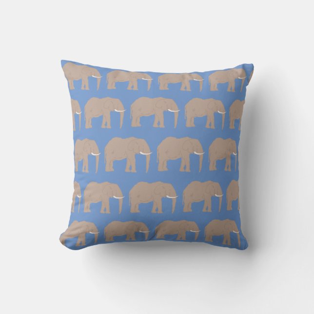 Coussin Peinture d'éléphant Safari Motif Jeu d'oreiller (Recto)