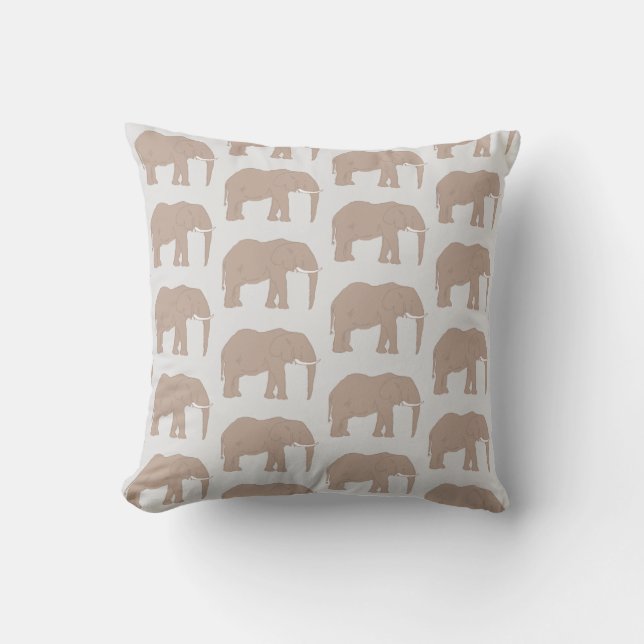 Coussin Peinture d'éléphant Safari Motif Jeu d'oreiller (Recto)