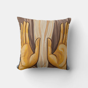 Coussin Peinture Des Mains Dans Une Église