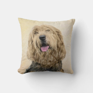 Coussin Peinture d'Otterhound - Joli art original de chien