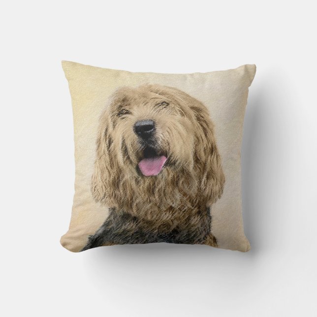 Coussin Peinture d'Otterhound - Joli art original de chien (Recto)
