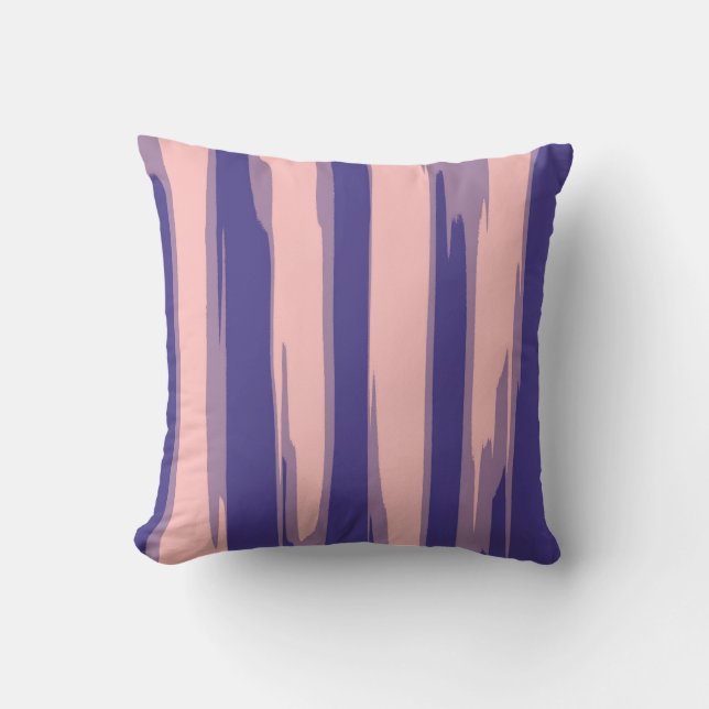 Coussin Peinture en bande rétro Art Abstrait (Recto)