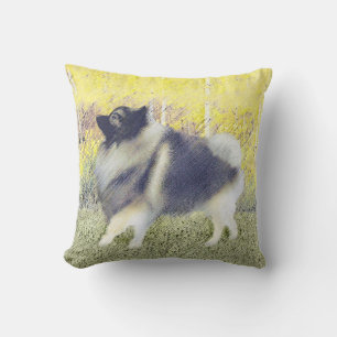 Coussin Peinture en teint de Keeshond - jolie art original