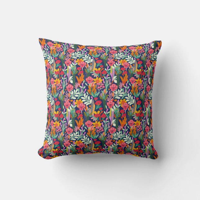Coussin Peinture florale  (Recto)