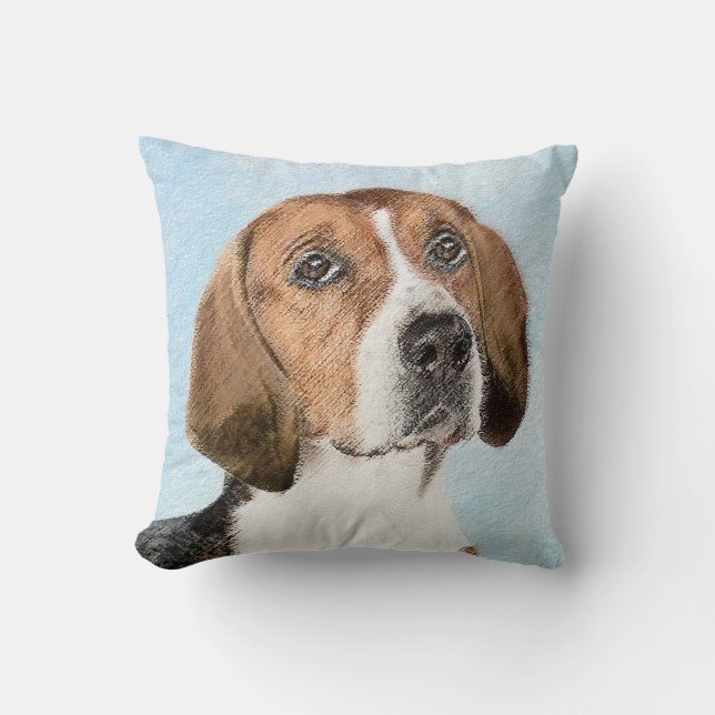 Coussin Peinture Foxhound en anglais - Joli art original c (Recto)