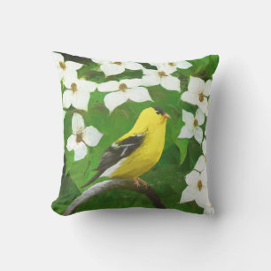 Coussin Peinture Goldfinch - Cute Original Chien Art