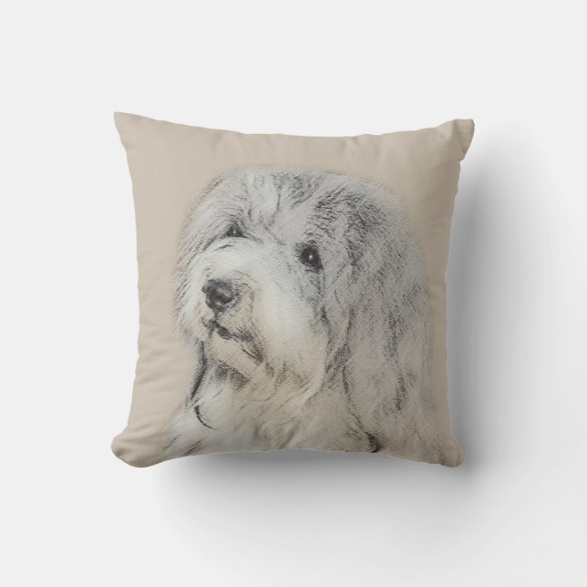 Coussin Peinture Havanaise (Gold Sable) - Art Chien origin (Recto)