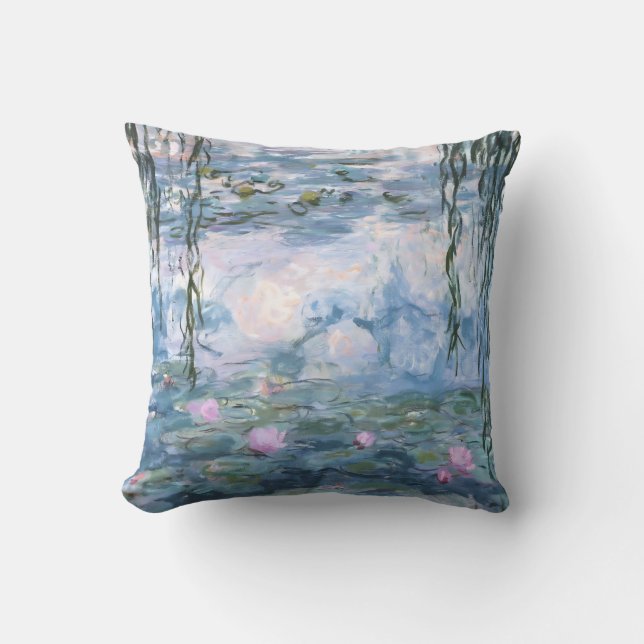 Coussin Peinture impressionniste de Claude Monet sur les n (Recto)