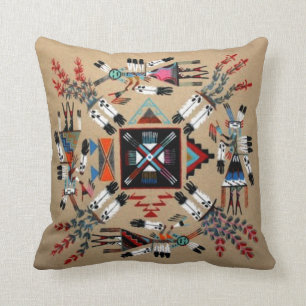 Coussin Peinture indienne de sable
