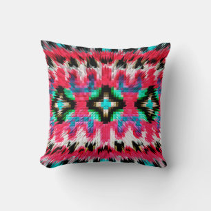 Coussin Peinture kaléidoscopique colorée abstraite, art,